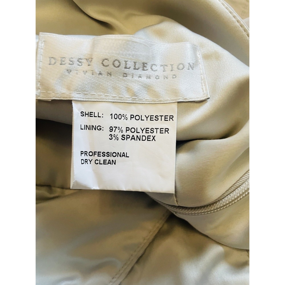 Dressy Collection Draped Chiffon Formal Sleeveless Front Slit Maxi Dress Size 6 - Picture 12 of 13